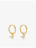 Rachel Jackson gold-plated sterling silver huggie hoop earrings - British product