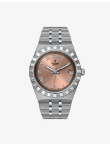 selfridges Tudor Royal Stainless-Steel Automatic Watch Salmon Pink Dial 34mm- Buy online at McGrocer