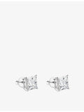 The Diamond Lab princess-cut 8.03ct lab-grown diamond stud earrings - British product