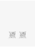 The Diamond Lab princess-cut 8.03ct lab-grown diamond stud earrings - British product