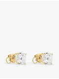 Diamond Lab 18ct yellow gold cushion-cut diamond stud earrings 8.09ct (British brand)