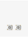 Diamond Lab 18ct yellow gold cushion-cut diamond stud earrings 8.09ct (British brand)