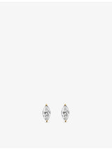 selfridges The Diamond Lab Timeless Marquise-Cut 18ct Yellow Gold 2.02ct Lab-Grown Diamond Stud Earrings- Buy online at McGrocer