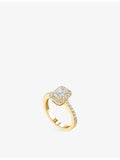 The Diamond Lab 18ct yellow-gold halo ring, 1.65ct lab-grown diamond - British product