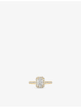 selfridges The Diamond Lab Timeless Radiant-Cut Halo 18ct Yellow-Gold 1.65ct Lab-Grown Diamond Ring- Buy online at McGrocer