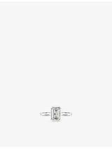 selfridges The Diamond Lab Timeless Emerald-Cut 18ct White Gold 2.10ct Lab-Grown Diamond Ring- Buy online at McGrocer