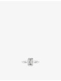 The Diamond Lab emerald-cut diamond ring 2.10ct white gold - British product