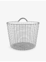 selfridges Korbo Classic Woven Metal Storage Basket 28cm- Buy online at McGrocer