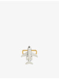 Poubel sterling silver enamelled aeroplane jet charm, imported from the UK