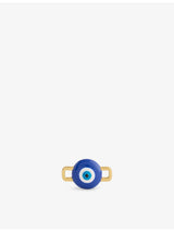 selfridges Poubel Evil Eye Sterling-Silver Enamelled Charm- Buy online at McGrocer