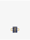Poubel gold-plated passport charm with enamel - British product
