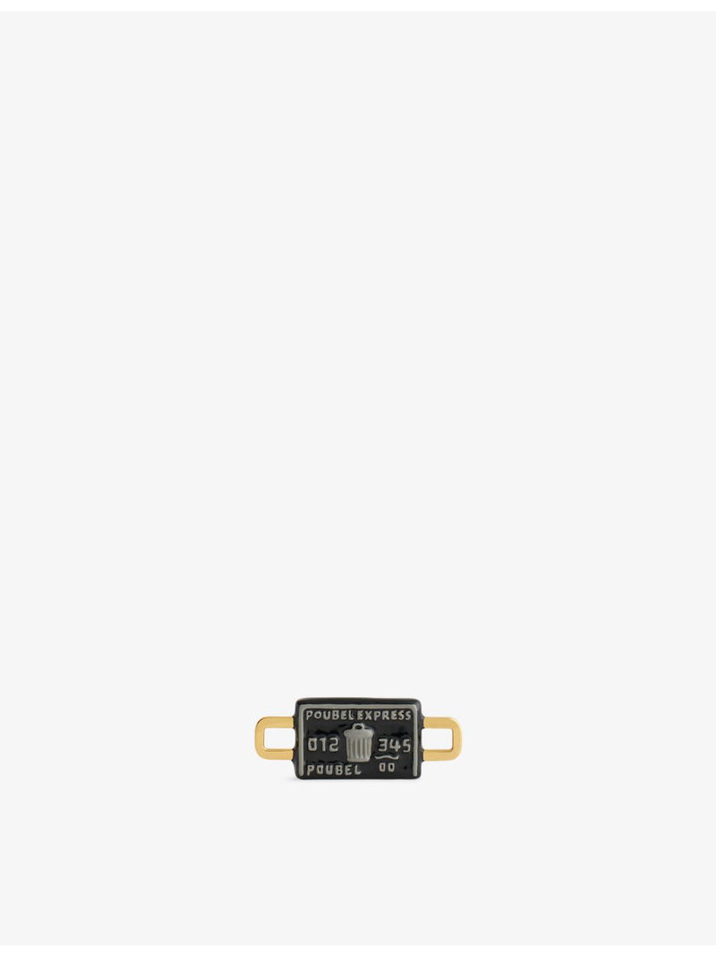 Poubel 14ct gold-plated sterling-silver credit card charm, imported from the UK