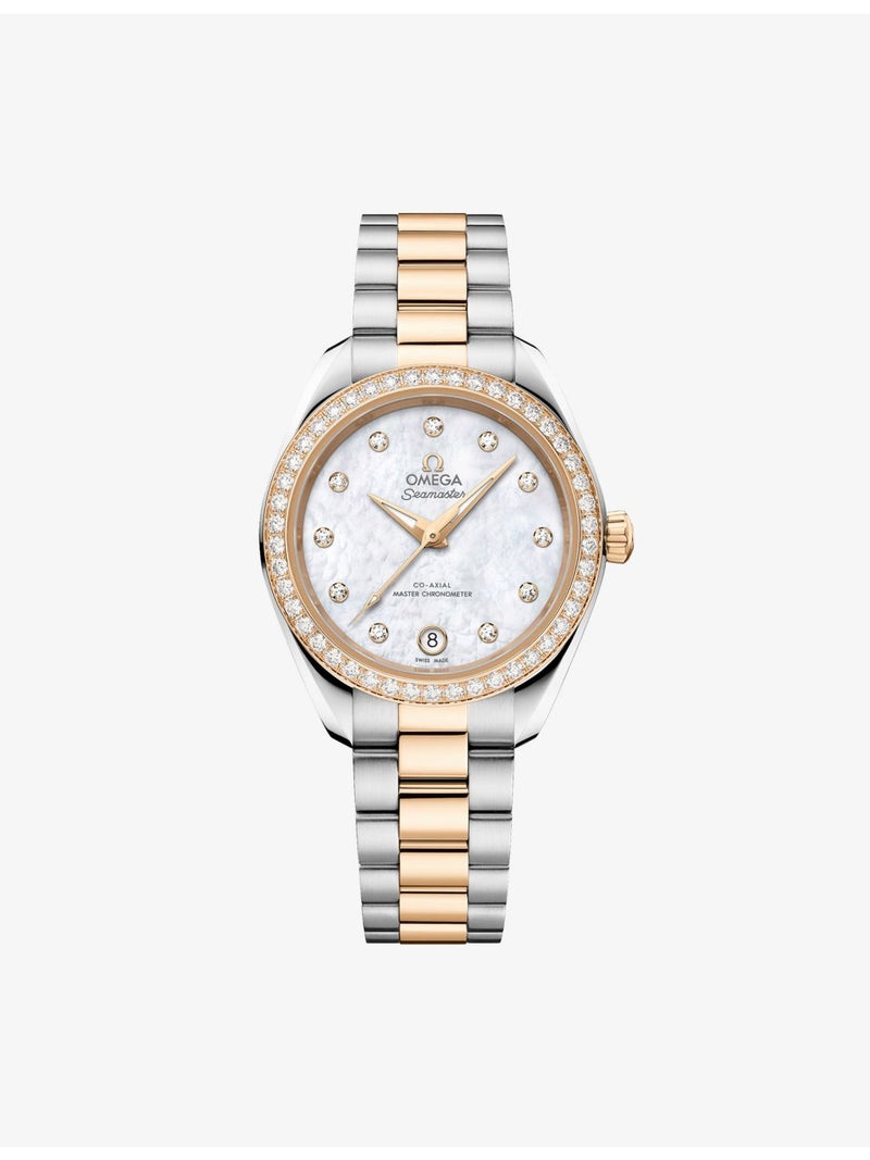 Omega Seamaster Aqua Terra 30mm Moonshine gold diamond watch (British brand)