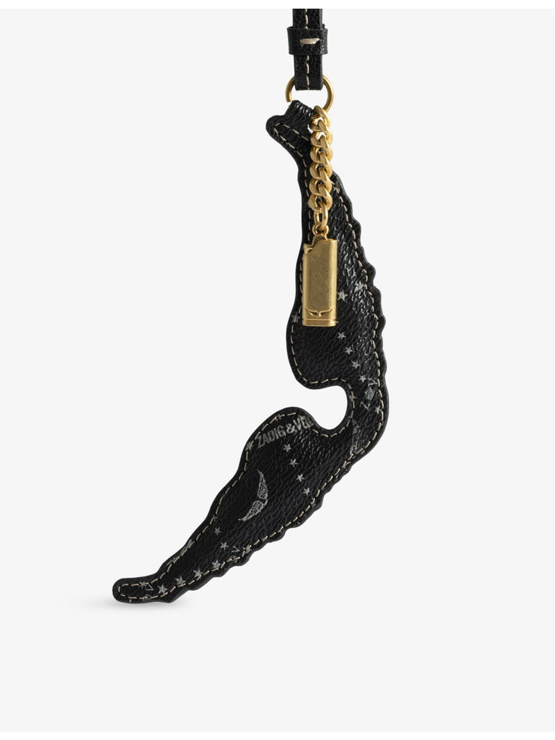 Zadig&Voltaire wing-shaped monogram bag charm 15cm, imported from the UK