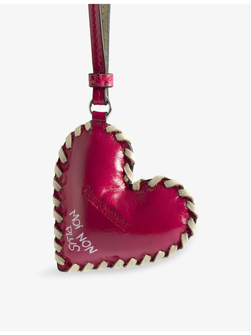 Zadig&Voltaire heart tag leather keyring, UK version