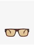 David Beckham square-frame acetate sunglasses with tortoiseshell finish (British brand)