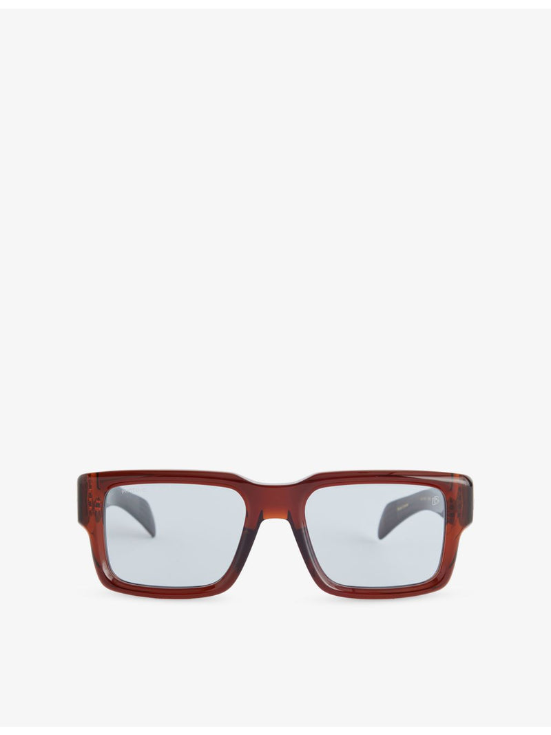 David Beckham rectangular acetate sunglasses DB7159/S with blue lenses (British brand)