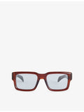 David Beckham rectangular acetate sunglasses DB7159/S with blue lenses (British brand)