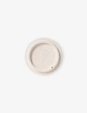 Bamford incense holder and candle lid ceramic embossed geranium leaf - British product