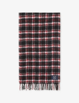 Zadig Voltaire Joan tartan wool-blend scarf 190cm (British brand)