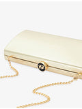 Dune Belinda woven clutch with gold-tone chain strap, UK version