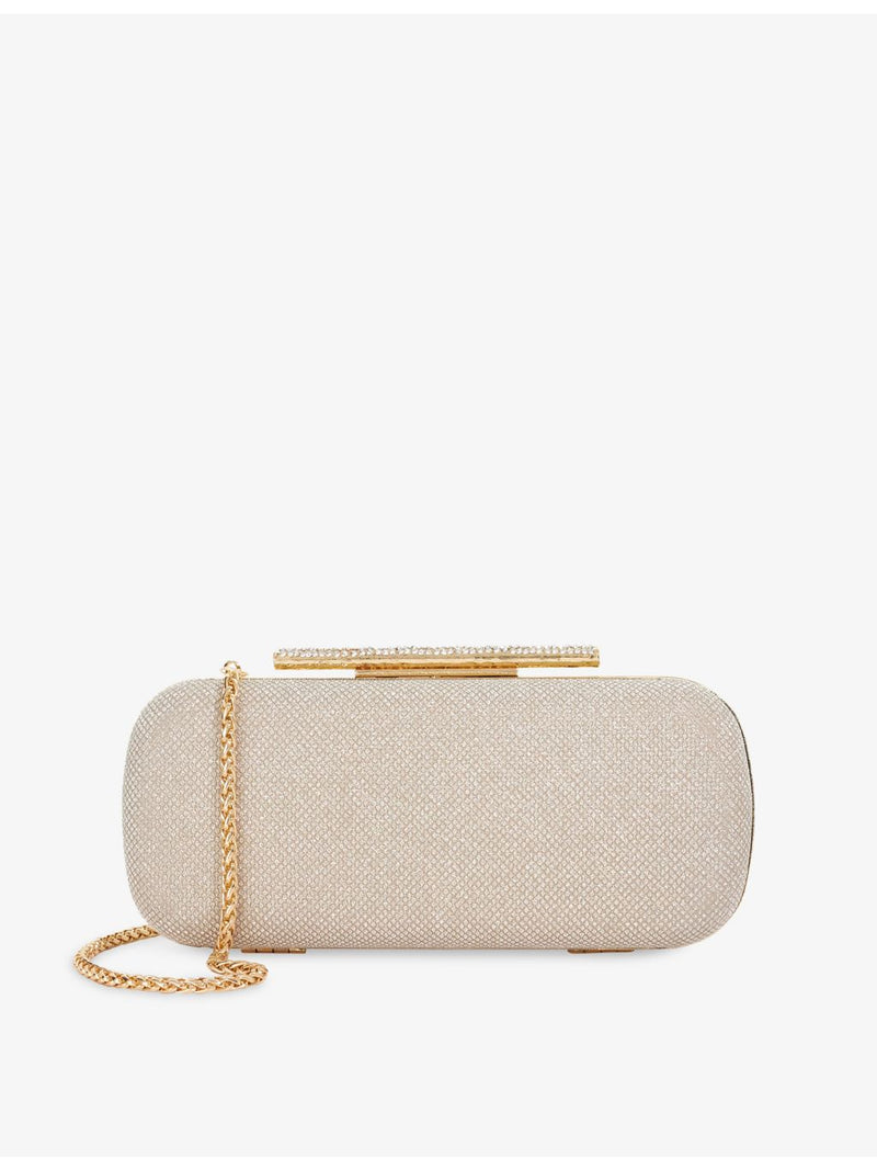 Dune woven clutch bag with crystal embellishment 23cm (British brand)