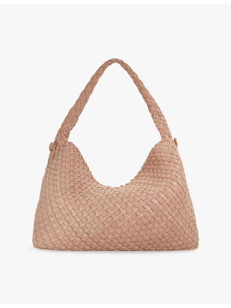 Dune large woven faux-leather shoulder bag - British product
