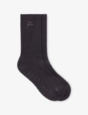NikeSKIMS Dri-FIT Pilates Grip Cotton-Blend Crew Socks