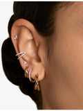 Astrid & Miyu twist huggies 18ct gold-plated sterling silver - British product