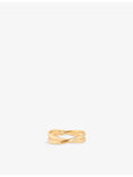 Astrid & Miyu illusion twist gold-plated ring 5mm - British product
