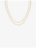 Astrid & Miyu Illusion double chain necklace 40-45cm gold-plated brass (British brand)