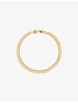 selfridges Astrid & Miyu Illusion Double Chain 18ct Yellow Gold-Plated Brass Bracelet- Buy online at McGrocer