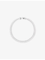 selfridges Astrid & Miyu Illusion Double Chain Rhodium-Plated Brass Bracelet- Buy online at McGrocer