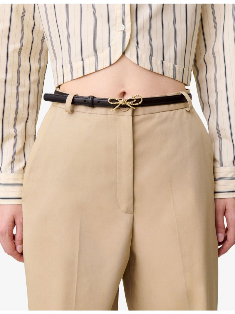 Claudie Pierlot bow-buckle slim leather belt - British product