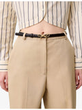 Claudie Pierlot bow-buckle slim leather belt - British product