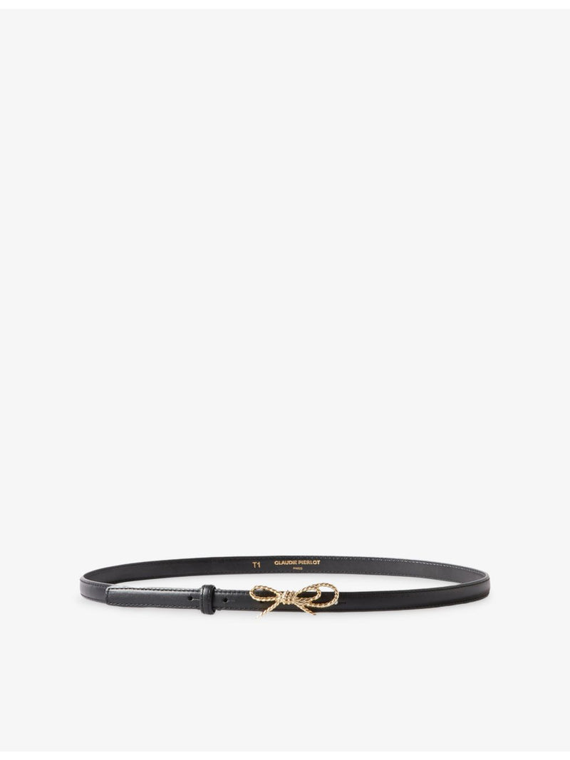Claudie Pierlot bow-buckle slim leather belt - British product