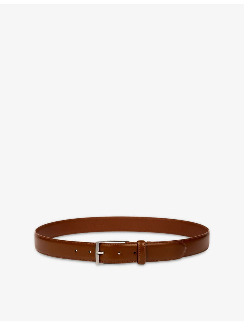 Sandro leather belt with branded buckle, UK version