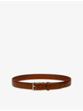 Sandro leather belt with branded buckle, UK version