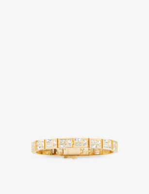 APM Monaco Ice 18ct Yellow-Gold Plated Alloy and Cubic Zirconia Bracelet