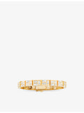 APM Monaco yellow-gold plated cubic zirconia bracelet, imported from the UK