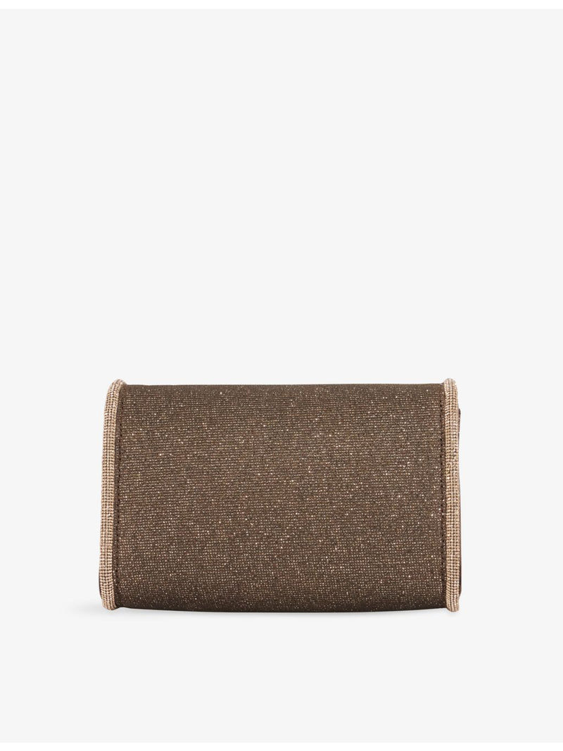 Dune Bellini woven clutch bag with chain strap (British brand)