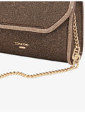 Dune Bellini woven clutch bag with chain strap (British brand)