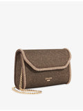 Dune Bellini woven clutch bag with chain strap (British brand)