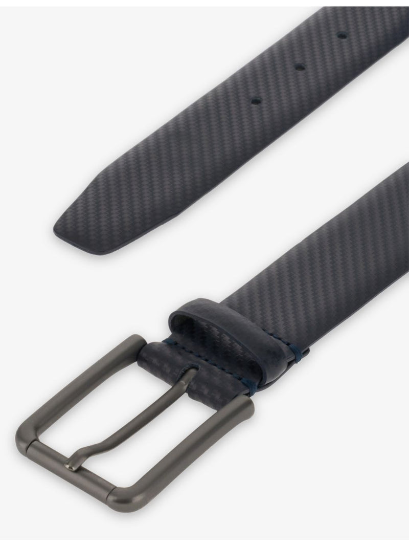 Boggi rubberised printed leather belt 35mm - British product