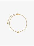 Monica Vinader 18ct gold vermeil bracelet initial charm, imported from the UK