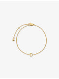 Monica Vinader gold vermeil initial chain bracelet 16-19cm, UK version