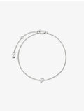 Monica Vinader sterling silver initial P bracelet (British brand)