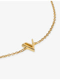 Monica Vinader initial V 18ct gold vermeil bracelet (British brand)