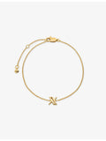 Monica Vinader initial bracelet 18ct yellow gold vermeil (British brand)