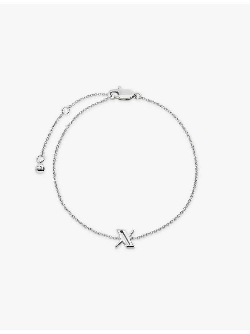Monica Vinader Initial X sterling silver bracelet 15-19cm - British product
